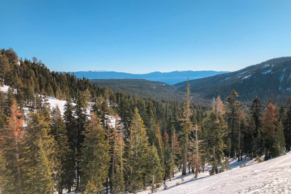 slopes filled with snow in Lake Tahoe