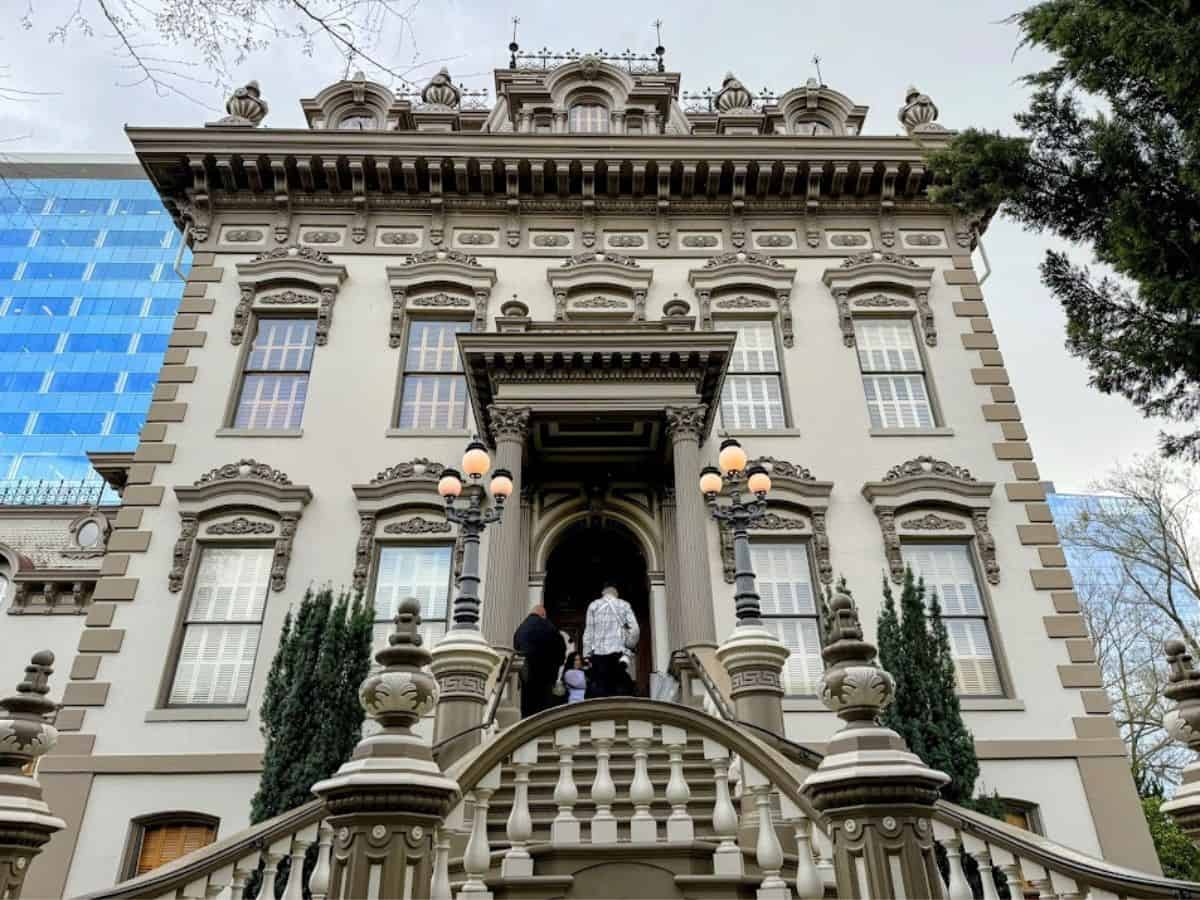 The historic Leland Stanford Mansion with its grand staircase and ornate design, a must-see heritage site on the 32 Things To Do In Sacramento list.