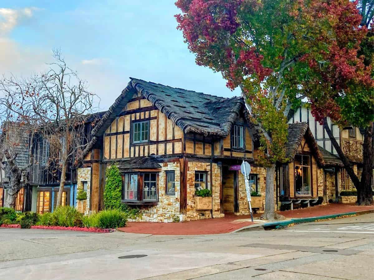 Carmel-by-the-Sea’s fairytale-style cottages, charming stone buildings, and winding streets give off the same cozy atmosphere.