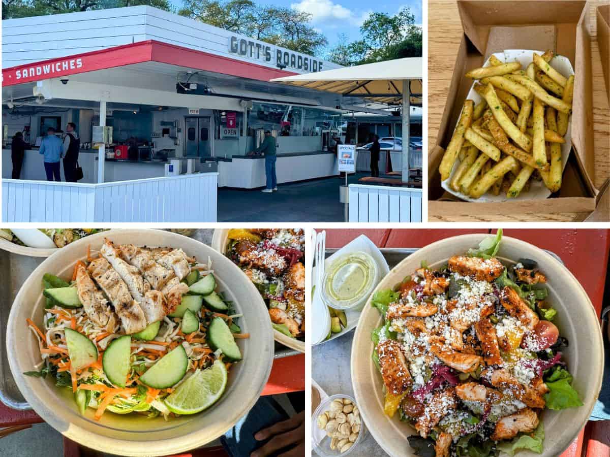 Gott’s Roadside diner with a retro vibe serves up chicken salads, garlic fries, and bold, colorful ingredients in a casual outdoor setting. A crowd favorite among the 17 best places to eat in Napa Valley for quick, satisfying meals.